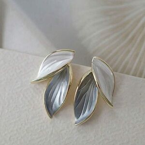 Elegant Gold and Silver Leaf Earrings